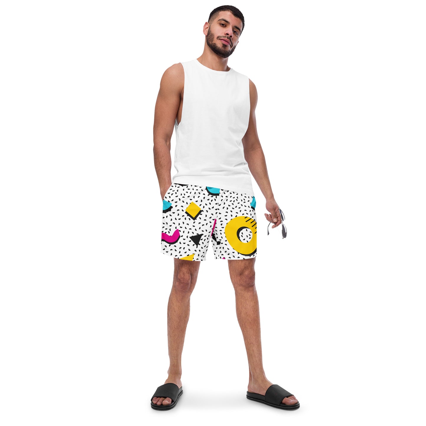 Men's Swim Trunks (White)